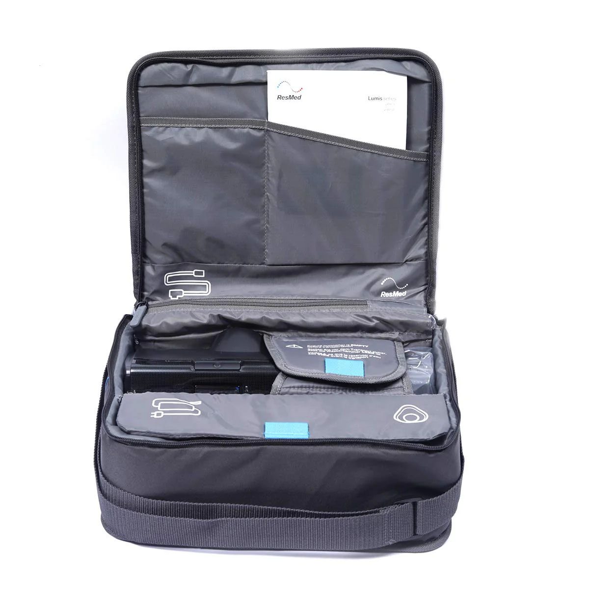 Custom equipment and instrument bag with complete product view